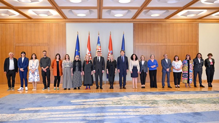 Izaslanstvo 35. Novigradskog proljeća na prijemu kod Predsjednika Milanovića